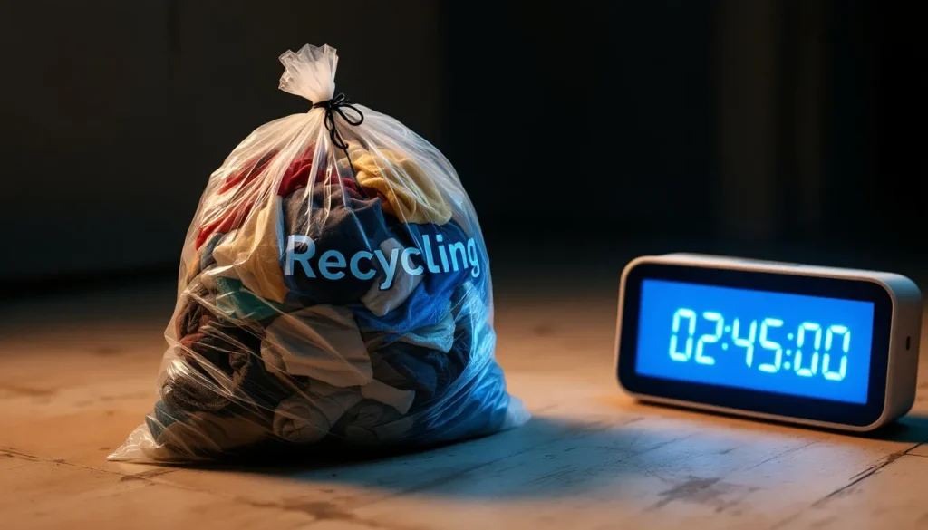 Des bagages empilés à la limite d'un quai d'embarquement, attendant le départ d'une escale.