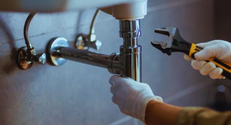 Travaux de plomberie en cours